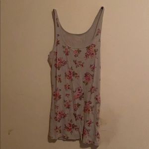 A flower print tank top